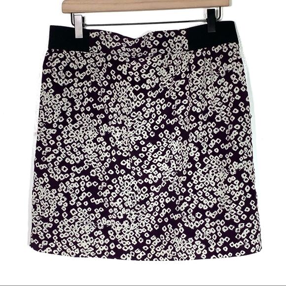 Gap black / white random squares pattern bagged out pockets A-line skirt size 8 - Picture 5 of 5